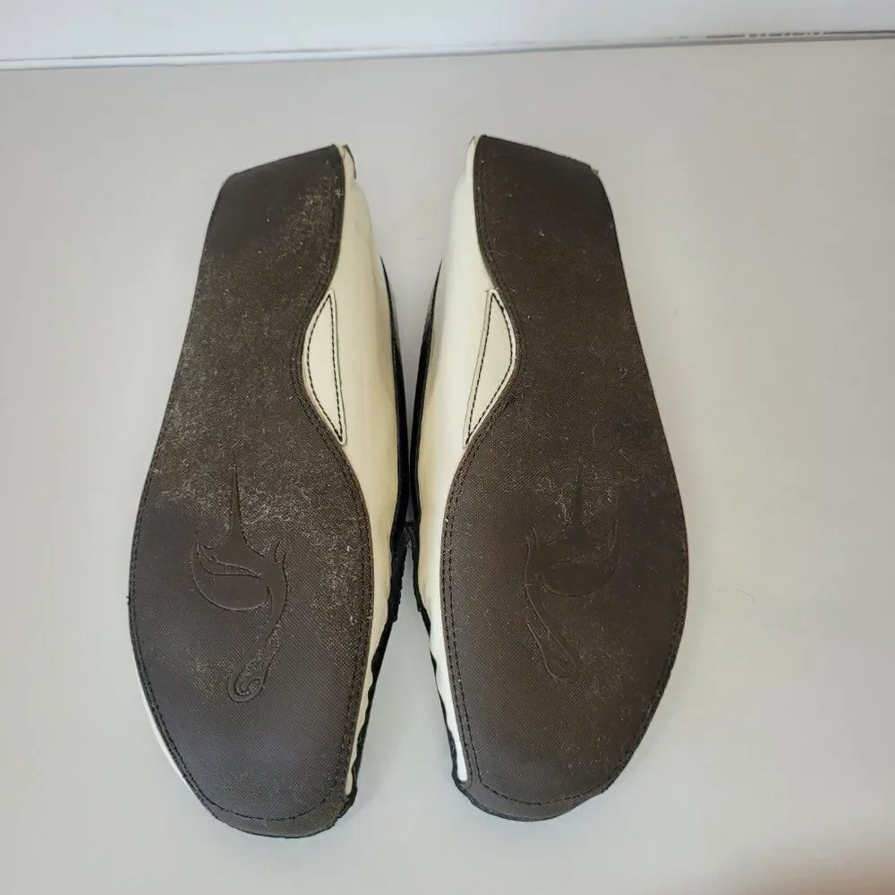 Frette Two-Tone Black and Cream Loafers